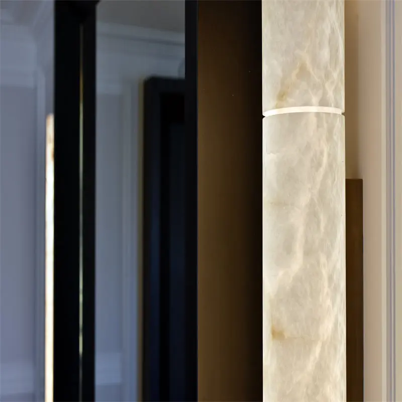 Alabaster Linear Stone Light Wall Sconce - Image 3