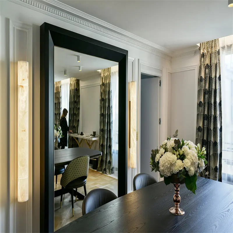 Alabaster Linear Stone Light Wall Sconce - Image 4