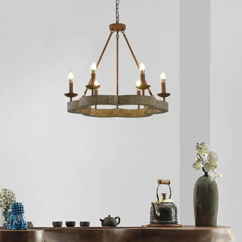 American Countryside Solid Wood Chandelier - Image 3