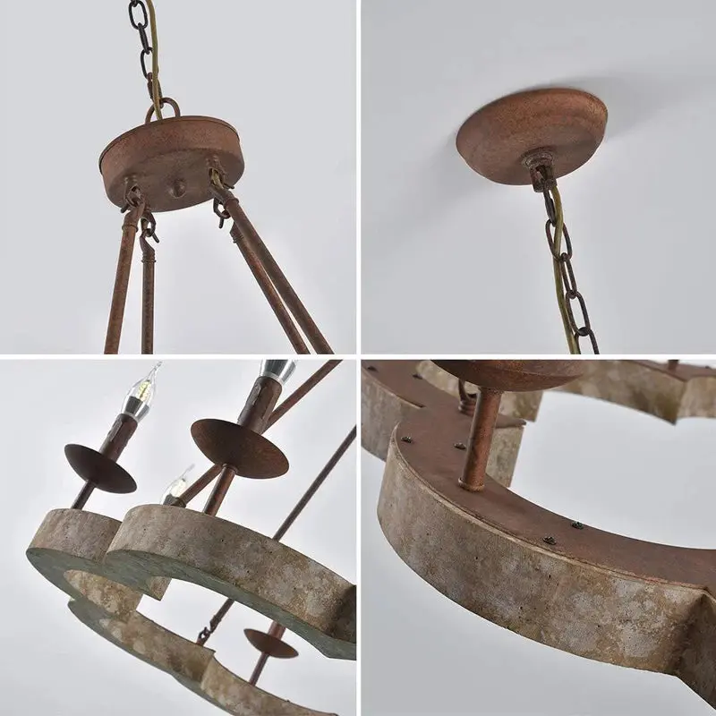 American Countryside Solid Wood Chandelier - Image 5