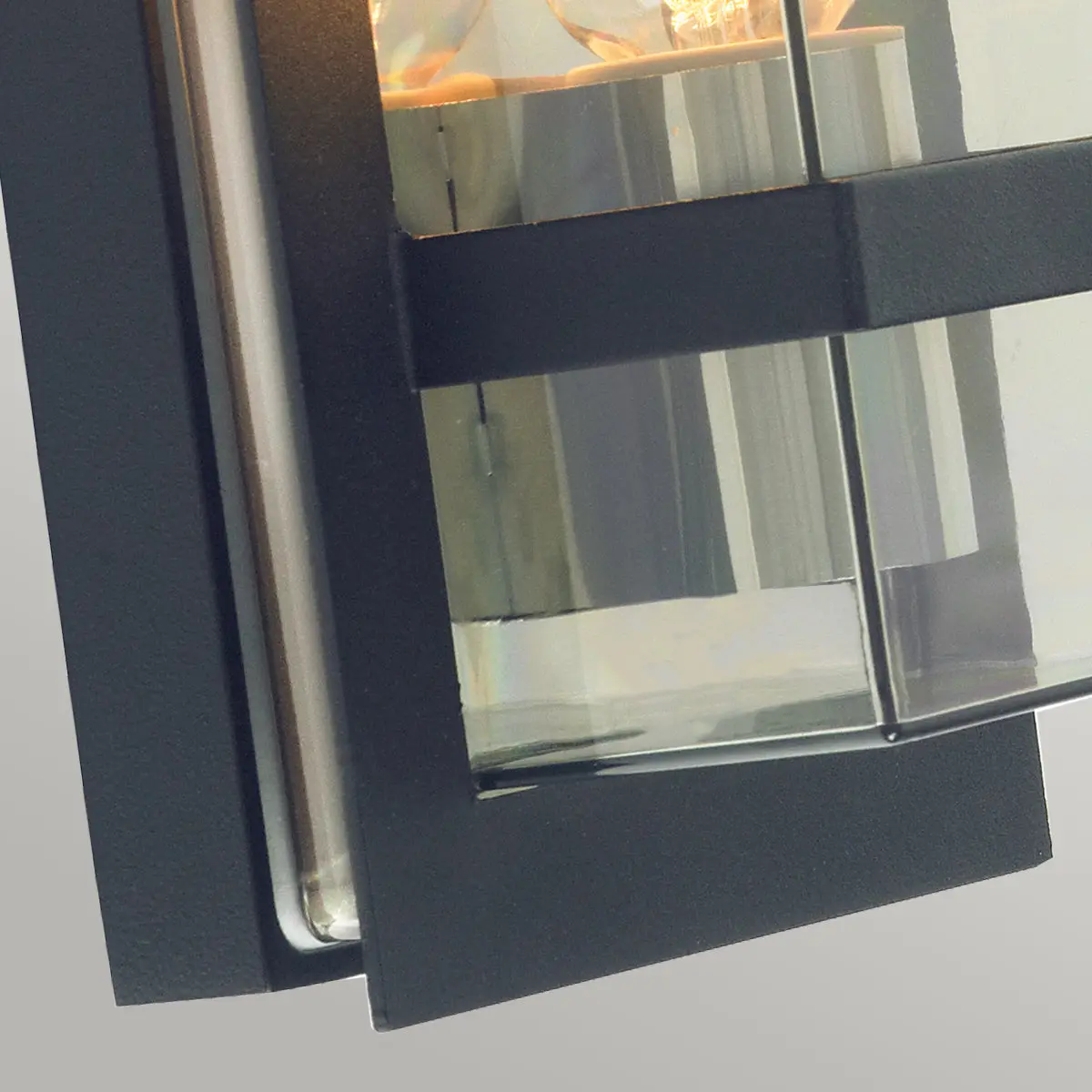 Boden 1 Light Wall Light - Black With Clear Glass - Image 4