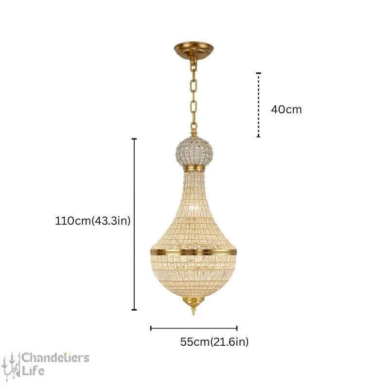 British Style Crystal Vintage Chandelier - Image 7