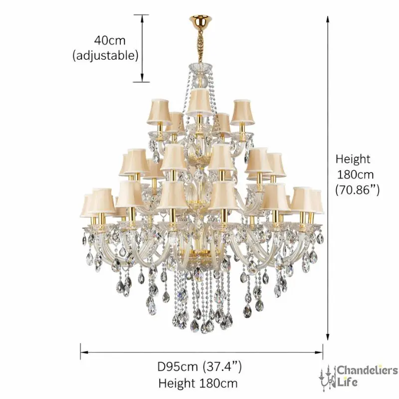 Classic 3 layers Crystal Chandelier - Image 10