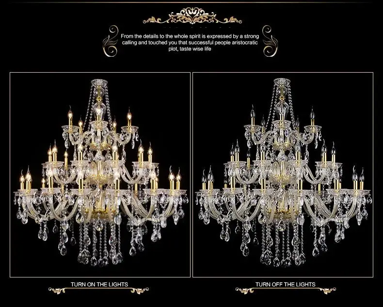 Classic 3 layers Crystal Chandelier - Image 4