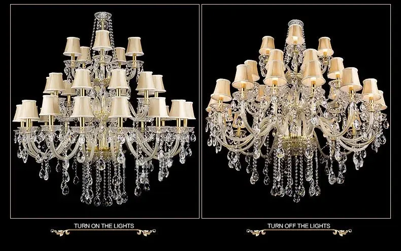Classic 3 layers Crystal Chandelier - Image 5