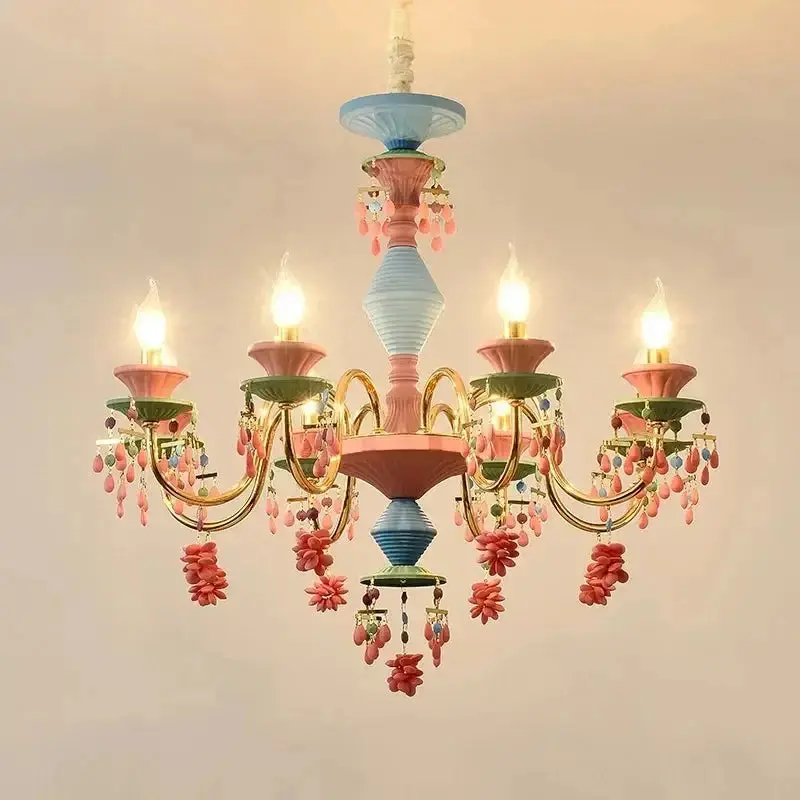 Coloured Children's Room Modern Chandelier - Image 4
