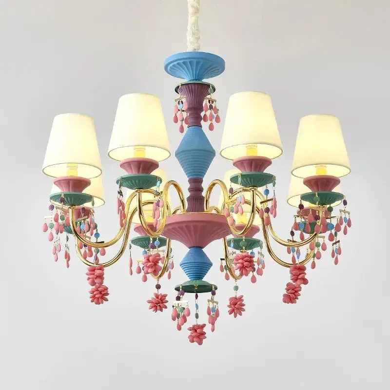 Coloured Children's Room Modern Chandelier - Image 5