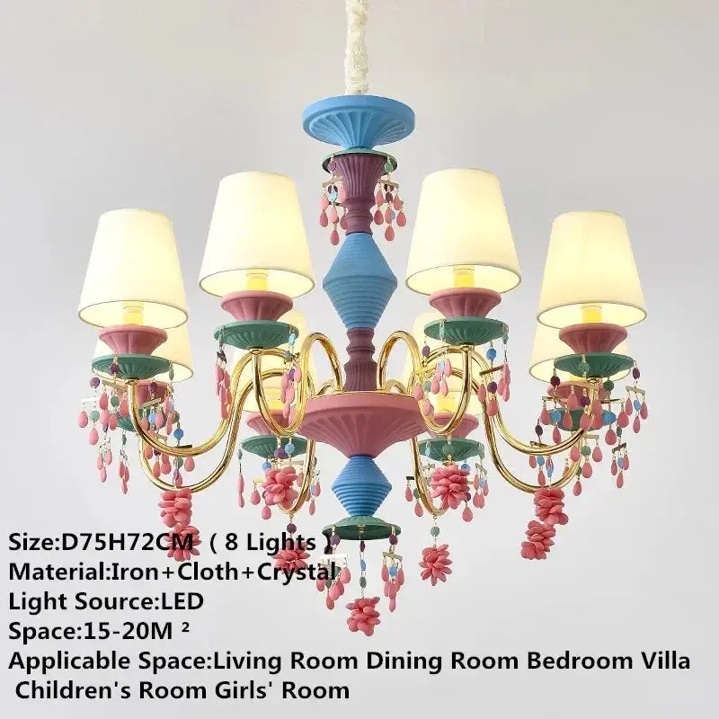 Coloured Children's Room Modern Chandelier - Image 6