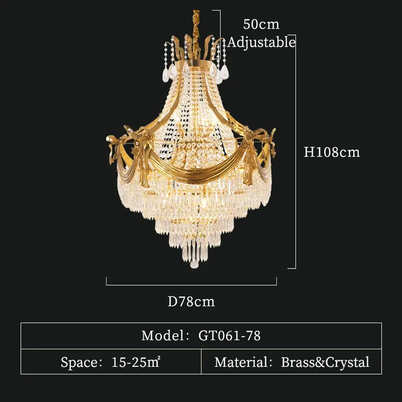 Crown Shape Crystal Chandelier - Image 11