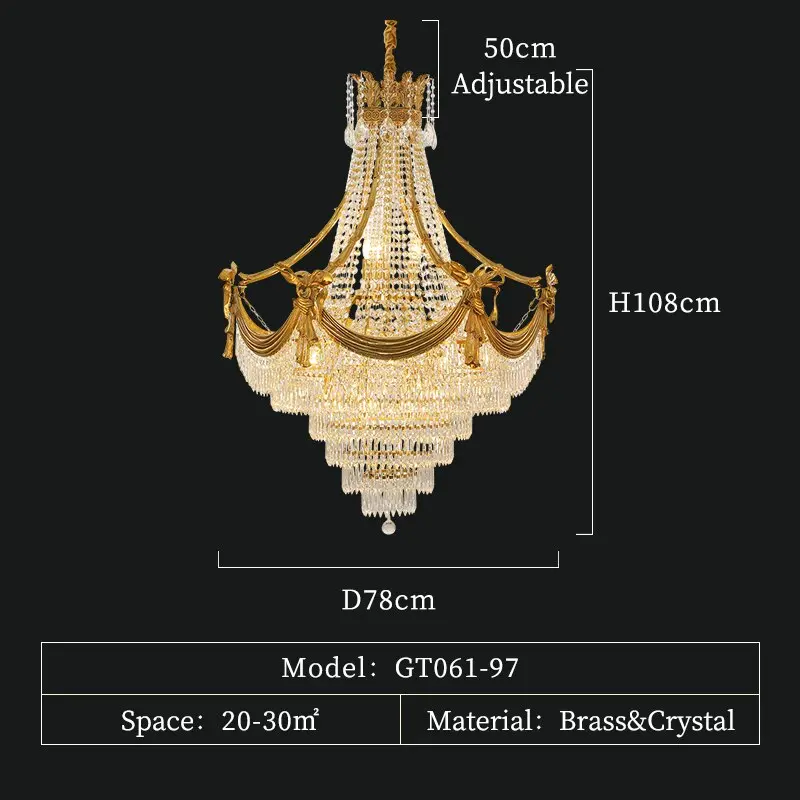 Crown Shape Crystal Chandelier - Image 8