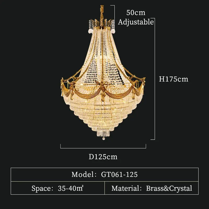 Crown Shape Crystal Chandelier - Image 9