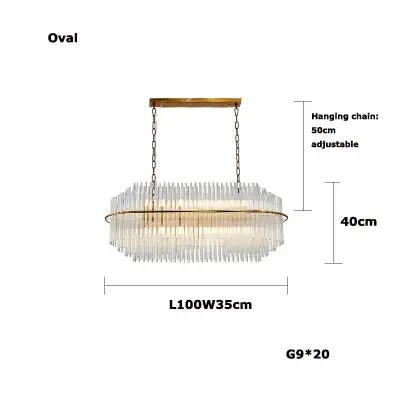 Crystal Designer Oval Round Chandelier - Image 10