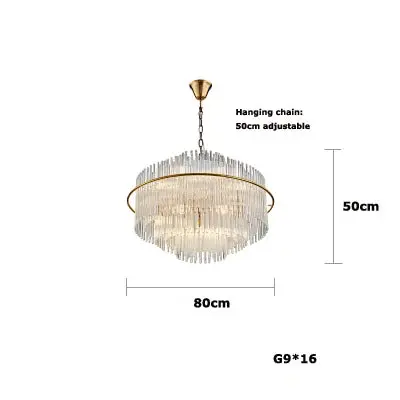 Crystal Designer Oval Round Chandelier - Image 13
