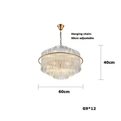 Crystal Designer Oval Round Chandelier - Image 7