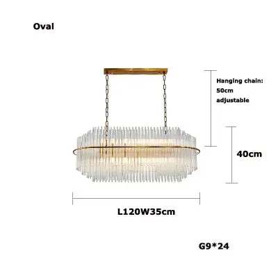 Crystal Designer Oval Round Chandelier - Image 9