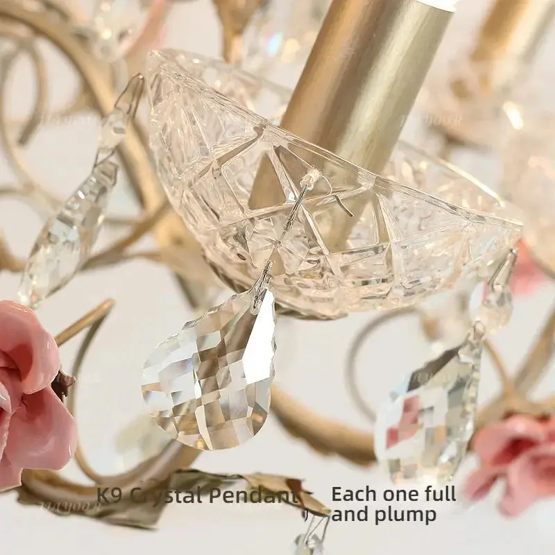 Crystal Flower French Chandelier - Image 5