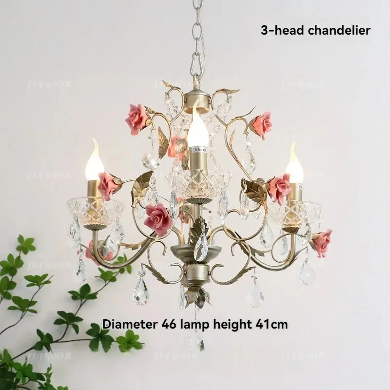 Crystal Flower French Chandelier - Image 7