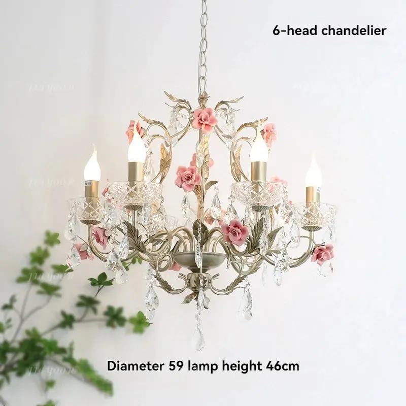 Crystal Flower French Chandelier - Image 8