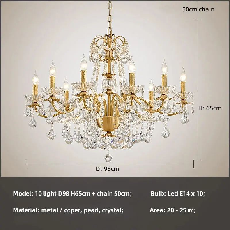 French Luxury Candle Chandelier - Image 10