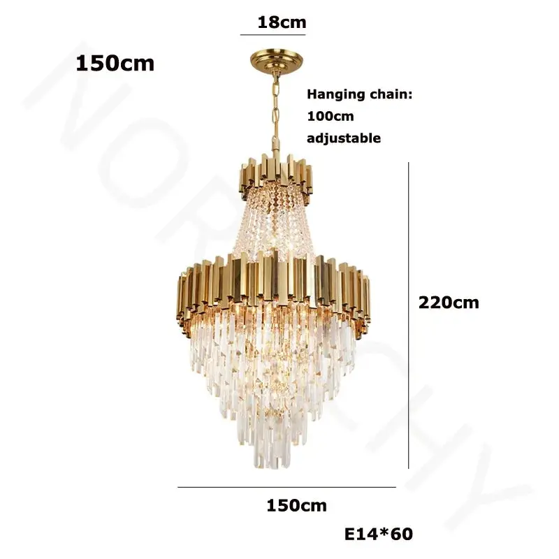 Lustre Suspension Staircase Luxury Chandelier - Image 8