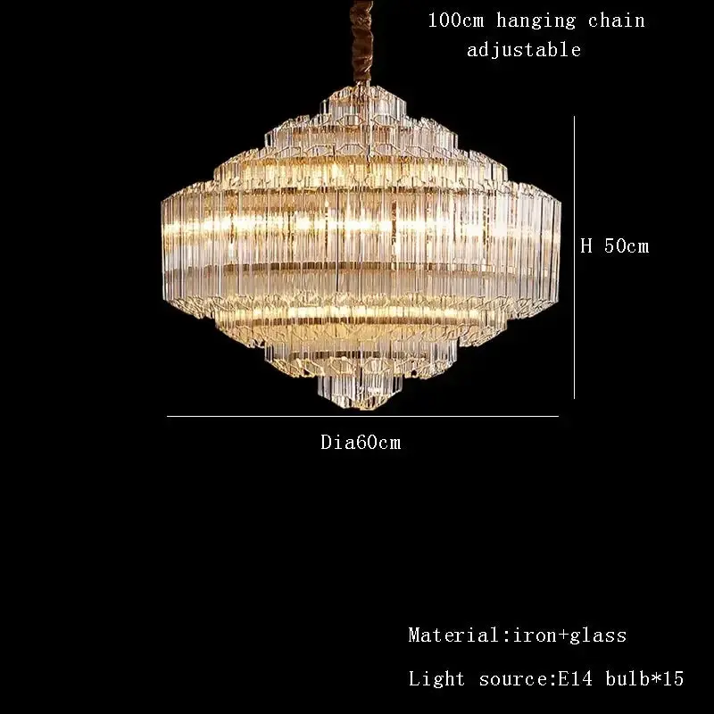 Luxury Glass Crystal Modern Chandelier - Image 10