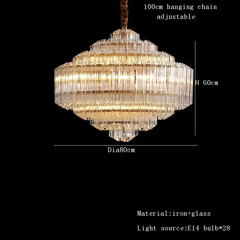 Luxury Glass Crystal Modern Chandelier - Image 12