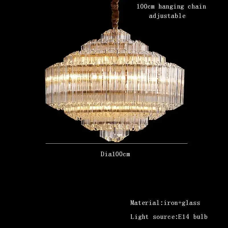 Luxury Glass Crystal Modern Chandelier - Image 9