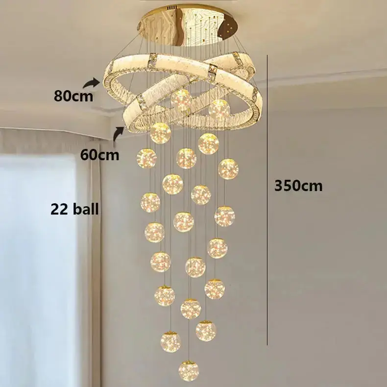 Modern Home Decor Led Staircase Chandeliers - Image 10