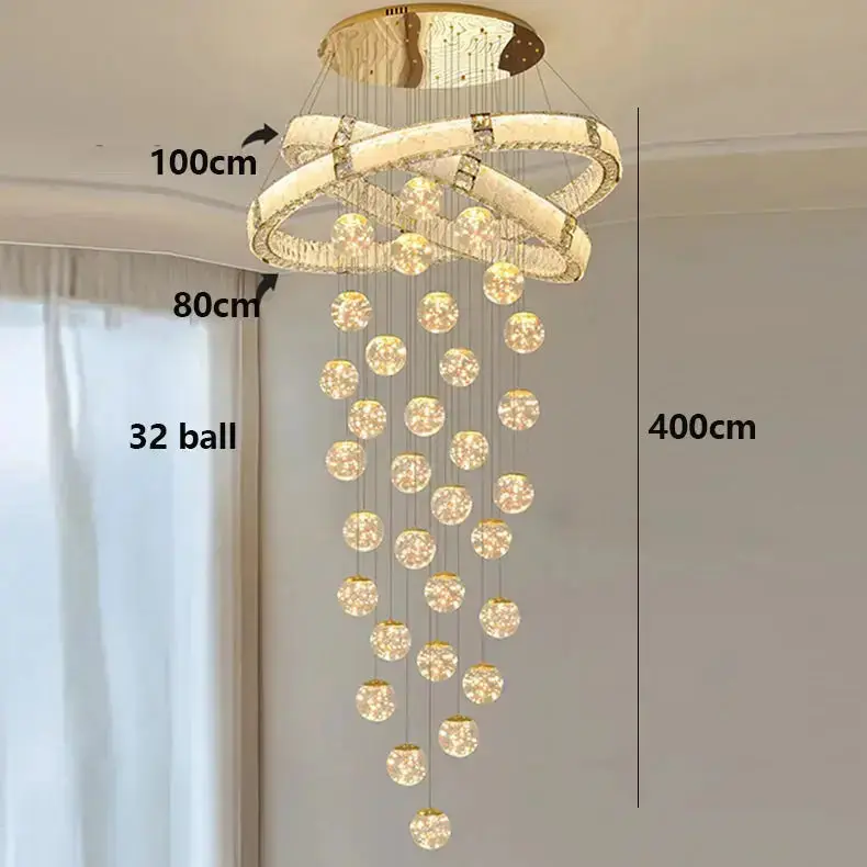 Modern Home Decor Led Staircase Chandeliers - Image 11