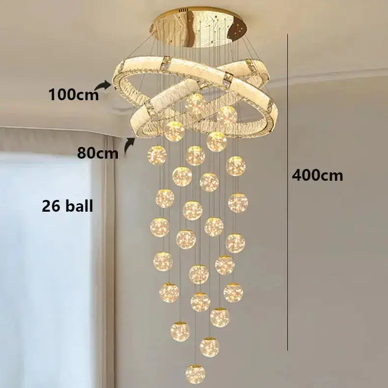 Modern Home Decor Led Staircase Chandeliers - Image 12