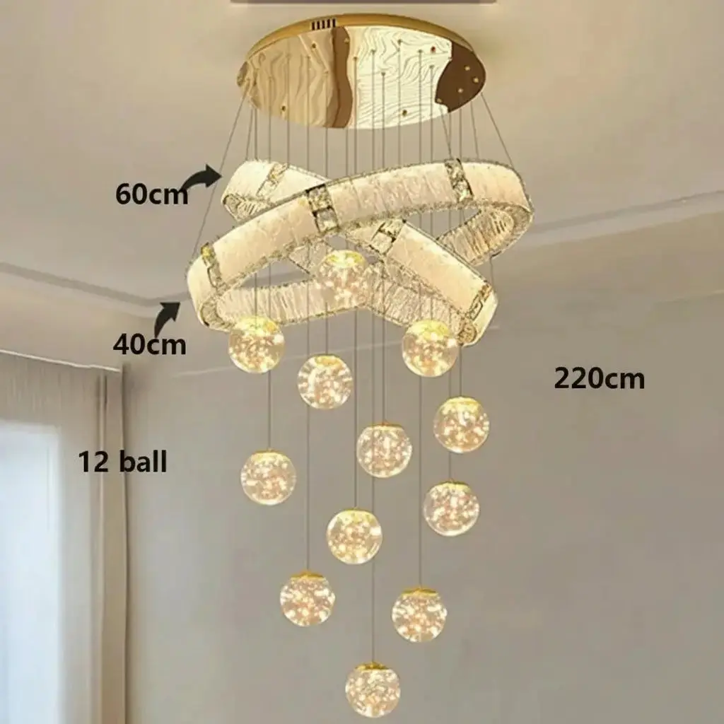 Modern Home Decor Led Staircase Chandeliers - Image 13
