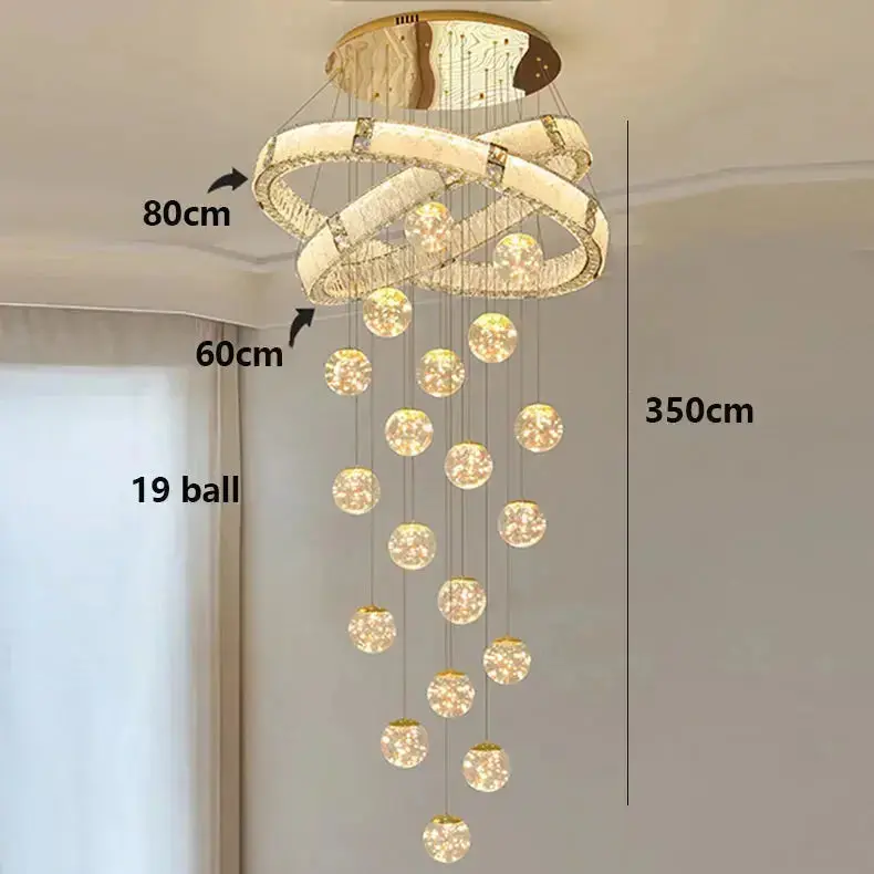Modern Home Decor Led Staircase Chandeliers - Image 9