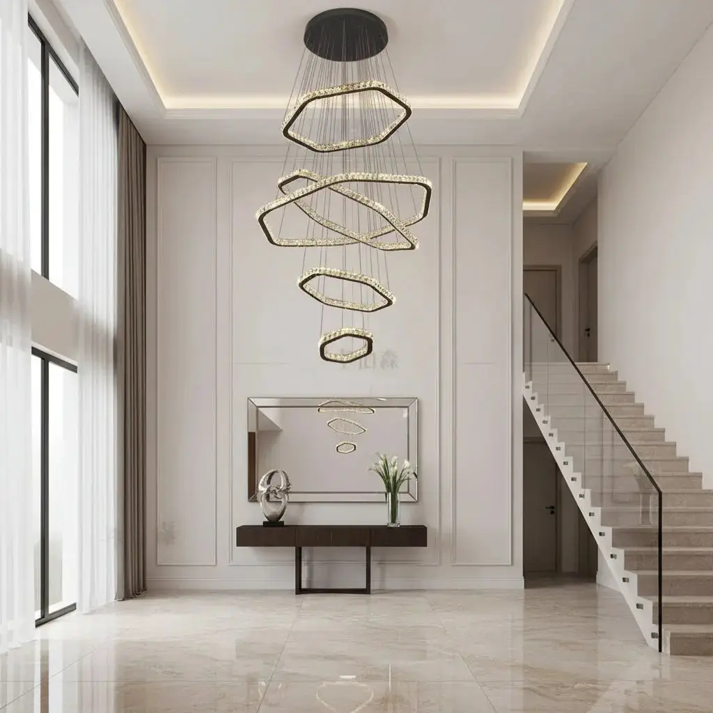 Modern Home Decoration Stair Crystal Chandelier - Image 3