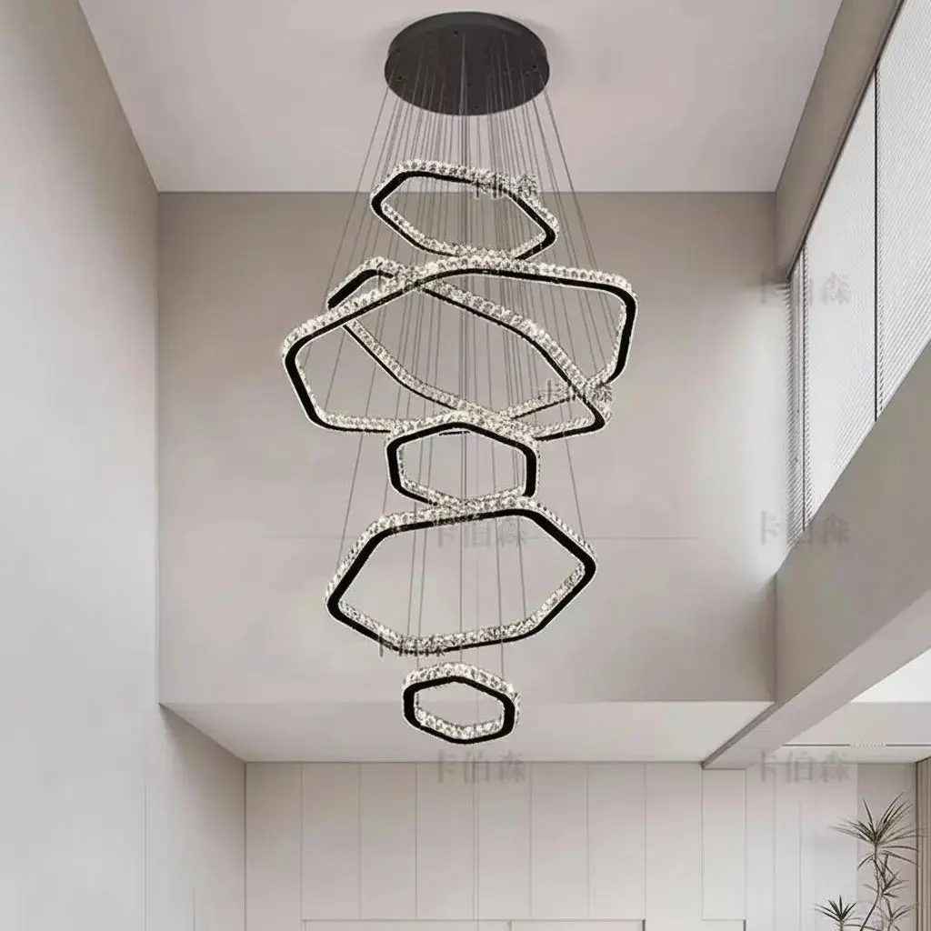 Modern Home Decoration Stair Crystal Chandelier - Image 4
