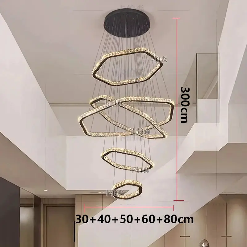 Modern Home Decoration Stair Crystal Chandelier - Image 8