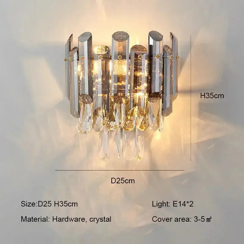 Modern Luxury Crystal Wall Sconces - Image 4