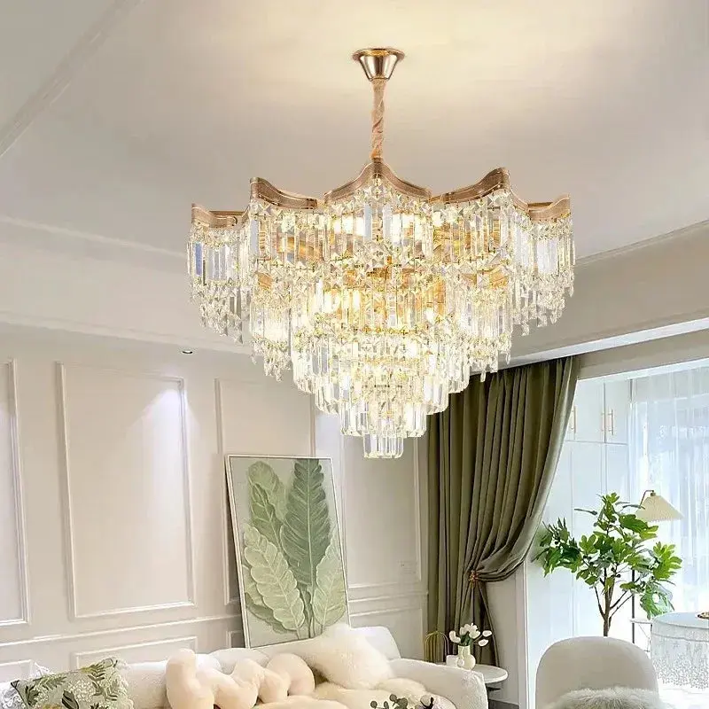 Modern Luxury Stairs Large Crystal Chandeliers - Image 4