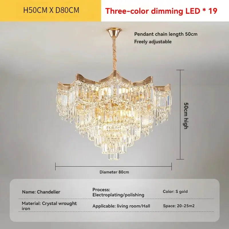 Modern Luxury Stairs Large Crystal Chandeliers - Image 7