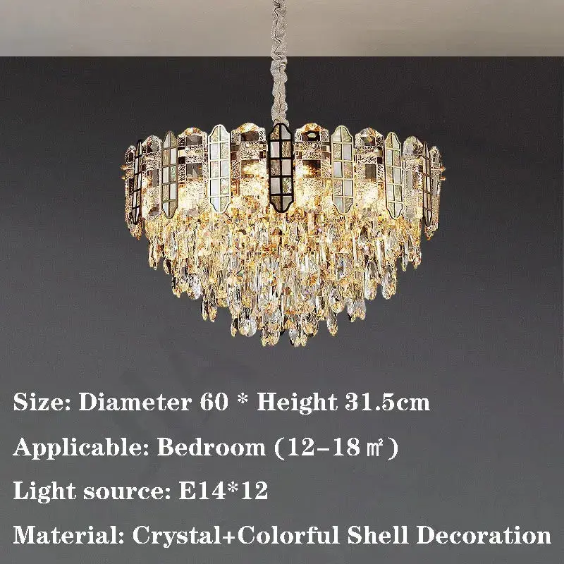 Nordic Bedroom Crystal Chandelier - Image 10