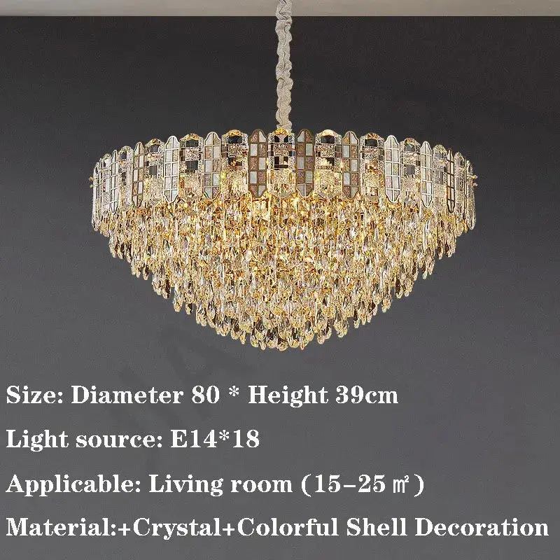 Nordic Bedroom Crystal Chandelier - Image 11