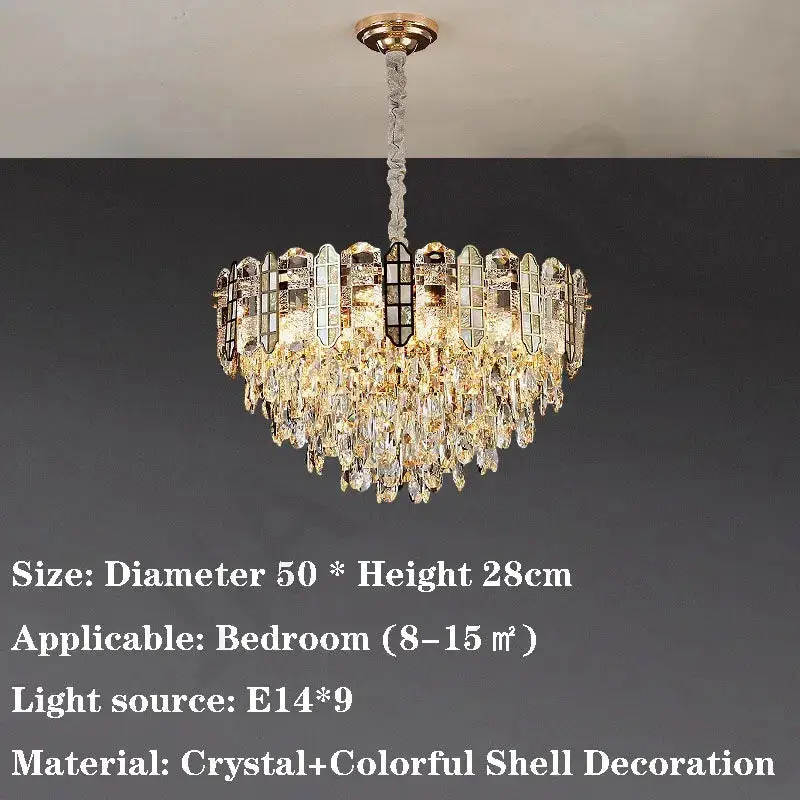 Nordic Bedroom Crystal Chandelier - Image 13
