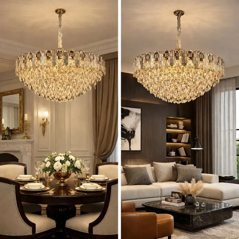 Nordic Bedroom Crystal Chandelier - Image 4