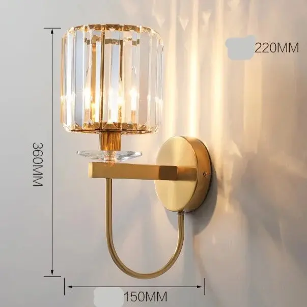 Nordic Crystal Iron Wall Lamp - Image 12