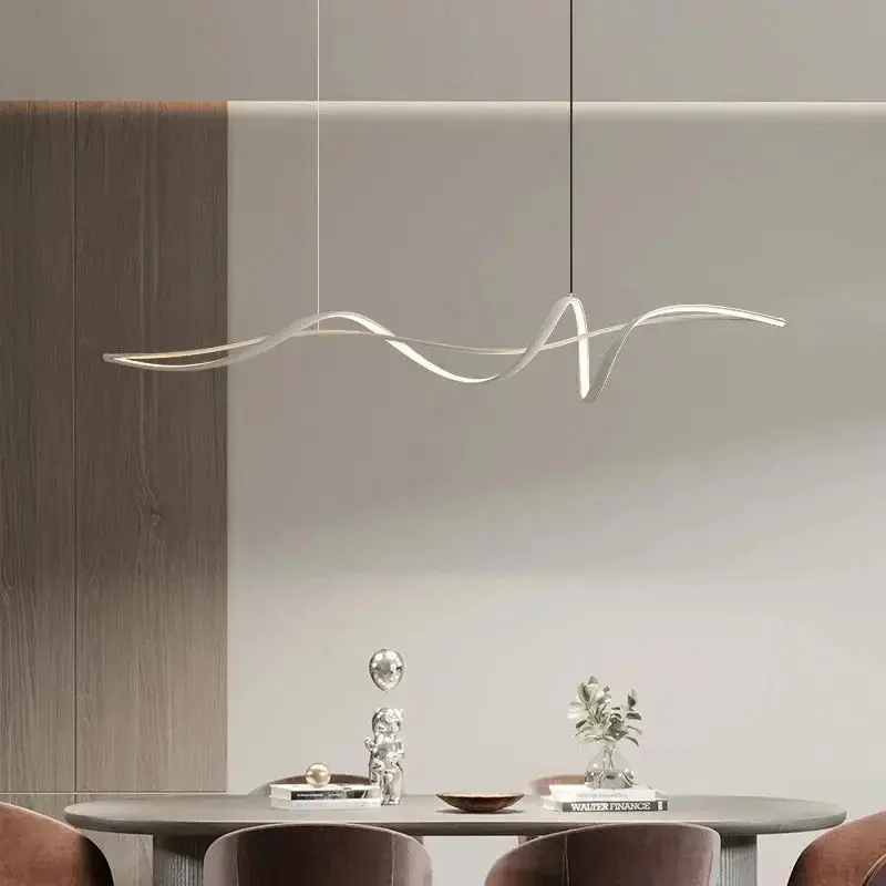 Ribbon Shape Design Dining Island LED Chandelier - Image 4