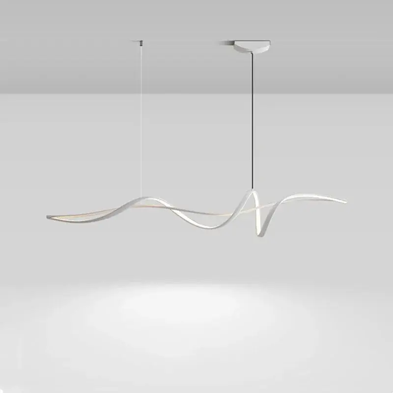 Ribbon Shape Design Dining Island LED Chandelier - Image 5