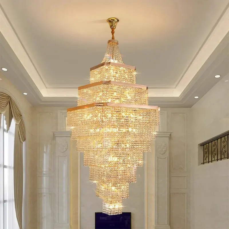 Rose Gold Stair Chandelier Luxury Chandelier - Image 5