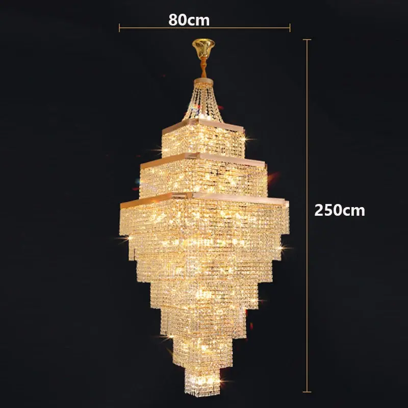 Rose Gold Stair Chandelier Luxury Chandelier - Image 8