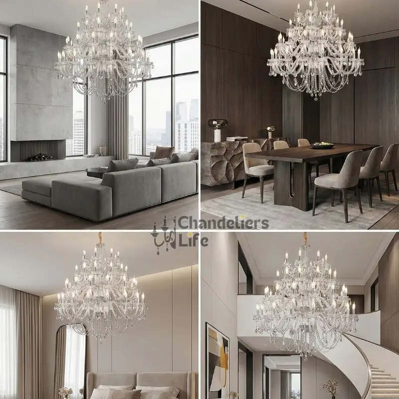 Villa Foyer Extra Large Crystal Chandelier - Image 10