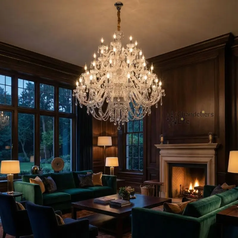 Villa Foyer Extra Large Crystal Chandelier - Image 4