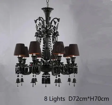 Villa Hotel Luxury Black Crystal Chandelier - Image 16